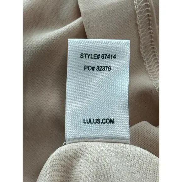 Lulus Blush Pink Maxi Dress Women’s Medium Ruffle V-Neck High Low Chiffon - Picture 8 of 11